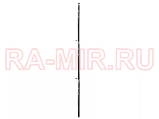 "PODPORA OBROVSKA" ЧЁРНЫЙ столбик-опора забора высотой 3 метра, разборная, диаметр 50мм