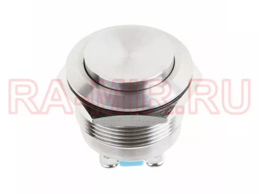 Кнопка  антивандальная диаметр 22мм  Б/Фикс (2с винт) (ON)-OFF вогнутая  REXANT