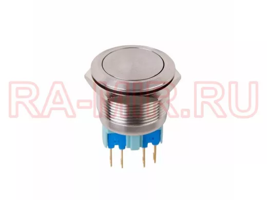 Кнопка  антивандальная диаметр 22мм  Б/Фикс (4с) (ON)-OFF плоская  REXANT