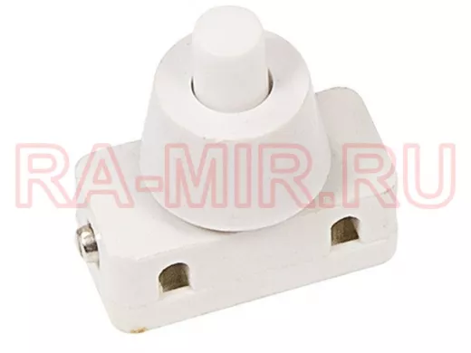 Выключатель-кнопка 250V 2А (2с) ON-OFF  белый (для настольной лампы)  REXANT