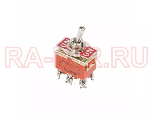 Тумблер 250V 15А (6c) ON-ON двухполюсный  REXANT