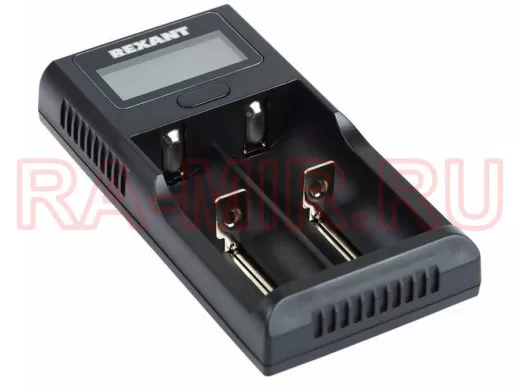 Зарядное устройство для аккумулятора 2-а АКБ с жк дисплеем Rexant i2 универсальное