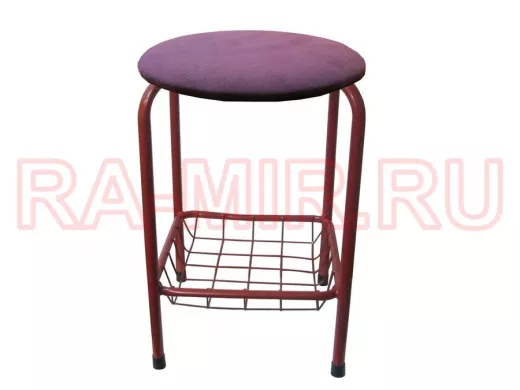 Табурет с подставкой для ног и корзинкой для вещей 