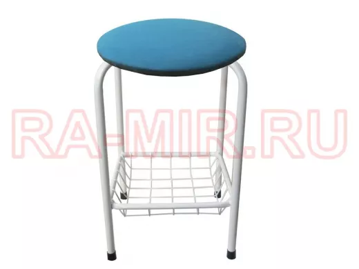 Табурет с подставкой для ног и корзинкой для вещей 