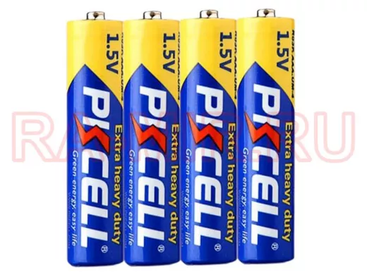 Солевой элемент питания PKCELL R03P-4S-4 тип - AAА 4 шт пленка, цена за 4шт