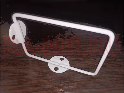 Кронштейн к стене для полки, высота 7.5см, вылет 11,6см, серый 