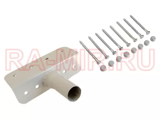 Кронштейн антенный, верхняя площадка  5х15см "ТОРЕЦКРЕП-217443" серый, диаметр 32мм, обжат на конце