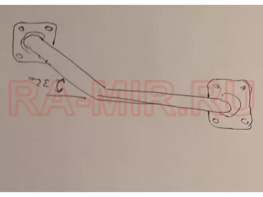 Поручень, угол 35гр, правый, 80см 