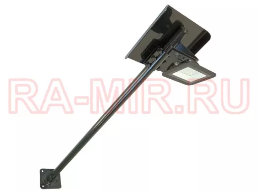 Кронштейн с козырьком для прожектора к стене, вылет 1 метр, диаметр 32мм 