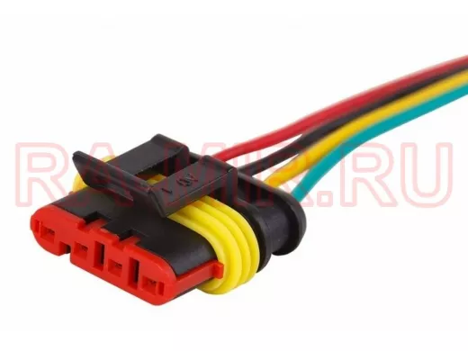 DJ7031-1.5-21 автомобильный разъем гнездо с проводом 20 см  (3-контактный)