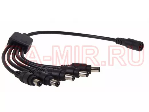 Разветвитель питания на 5 разъемов 2,1х5,5 мм REXANT