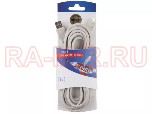 Шнур  шт. mini USB - шт. USB-A 3M  REXANT