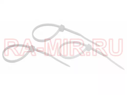 100x2,5мм кабельный хомут (стяжка нейлонoвая) nylon 25 шт. белый REXANT