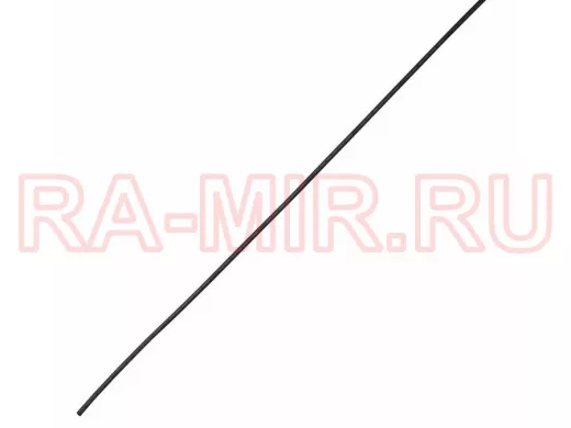 Клеевая 6.0 / 1,5мм (4:1) 1м термоусадка  черная  REXANT