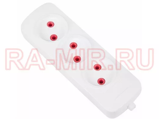 Колодка удлинителя 3 гнезда без заземления Эконом