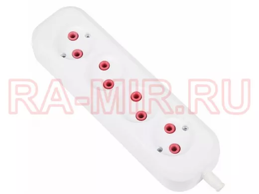 Колодка удлинителя 4 гнезда без заземления Эконом