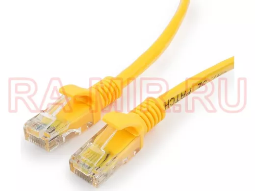 Патч-корд Cablexpert PP10-0.5M/Y кат.5e, 0.5м, медный UTP литой, многожильный (жёлтый) PP10-0.5M/Y