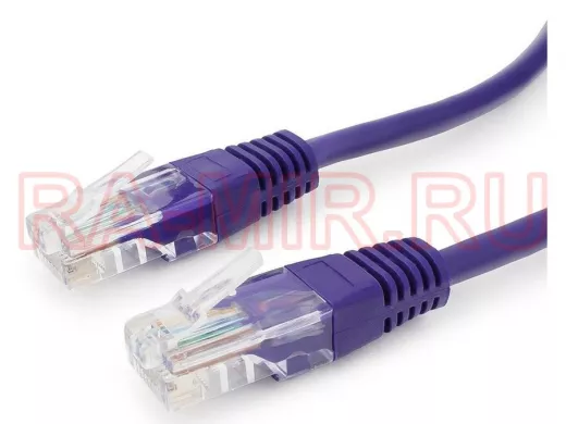 Патч-корд Cablexpert PP12-0.5M/V кат.5e, 0.5м, UTP литой, многожильный (фиолетовый) PP12-0.5M/V
