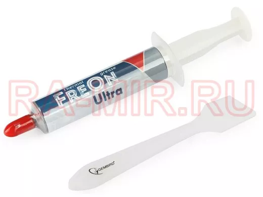 Термопаста Gembird FreOn Ultra GF-21-5 для радиаторов, 5 г, шприц GF-21-5