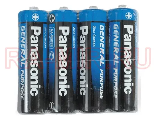 Батарейка R6  Panasonic (в блистере :4шт  , в коробке: 60шт) (цена за 1 элемент)