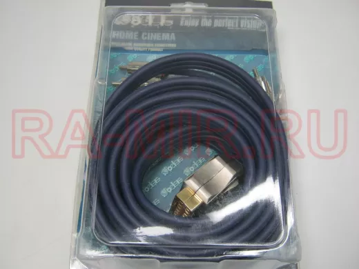 Шнур СКАРТ / 6тюльпанов  2м , плоский, контакты покрытые золотом BW3009 (шт.)