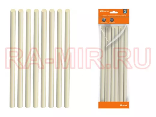 Клеевые стержни, диаметр 11,3мм, длина 300мм, 8 шт, "Алмаз" TDM цена за 1 упаковку