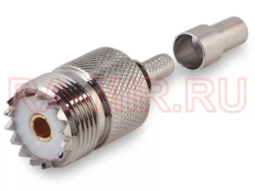 Разъем UHF U-211F PL259(female, мама) на кабель RG58, LMR195 обжимной