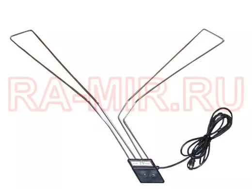 "VHF-TV-UHF  CHROM" автомобильная желобковая телевиз DVB-T2 антенна; цвет серый; 2,5метра;штекер ТВ