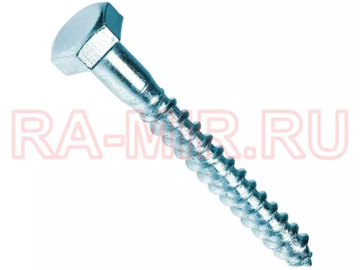 Болты сантехнические оцинкованные  8х 60 DIN 571 (  1шт) "ABI-KREP 53077", шуруп Глухарь вес 1шт г