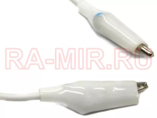 Зажимы "Крокодил" ( L=27 мм, 1 пара на проводе L=40 мм)