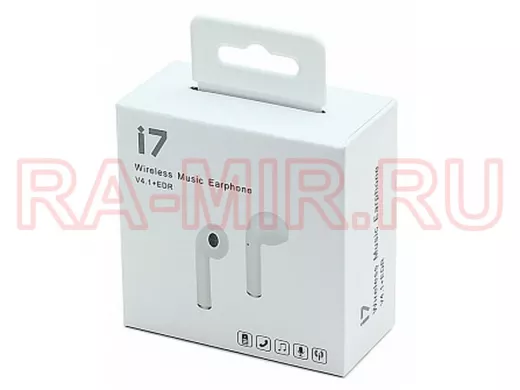 Bluetooth наушники с микрофоном (гарнитура)  TWS i7 V4.1+EDR  Bluetooth (1 правый), белые