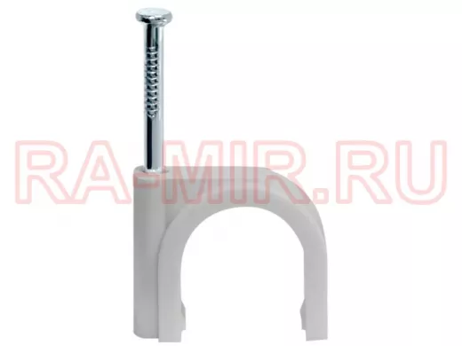 Скоба 14мм (30шт) тип А электроустановочная для круглого кабеля "Mego"