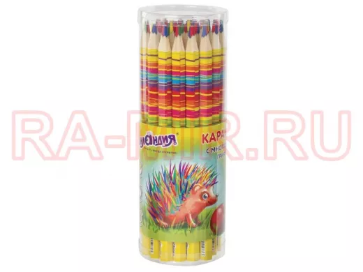 Карандаш с многоцветным грифелем "BR-75545" MAGIC, утолщенный, заточенный,  цена за 1 шт