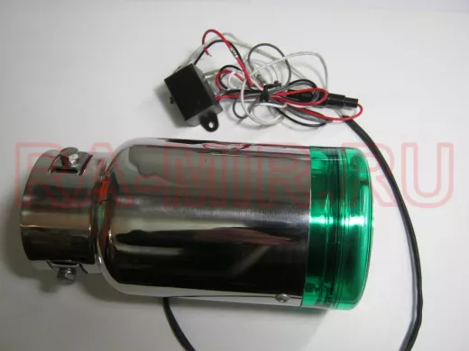 Насадка на глушитель 214N с зеленой подсветкой NEON