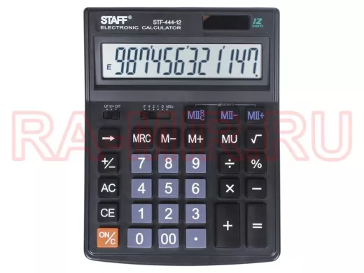 Калькулятор настольный "BR-77408" STF-444-12 (199x153мм), 12 разрядов, двойное питание