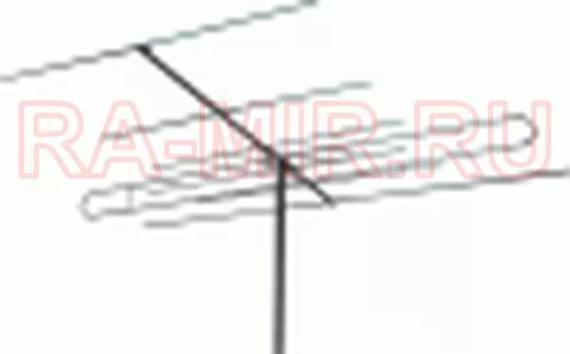 Антенна Дельта АТКГ -2.1.1,5.1 наружная коллективная (трубы + пакетик) 1 и 5 каналы телевизионная