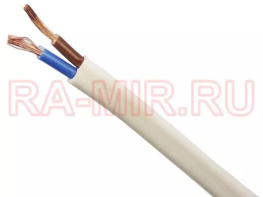 Провод ШВВП 2х0,75 мм.кв., 200 м белый ГОСТ (ККЗ)