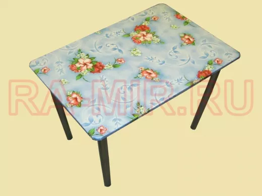 Стол сборно/разборный "COMBAT-1"  ( 0,45 х 0,65 ) синяя столешня , ноги - серебристый металлик