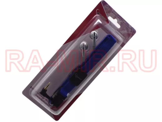 Наушники MP3A-HS-HB1 Gembird , вкладыши, для MP3, красный ремешок