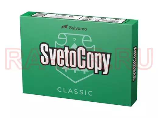 Офисная бумага SVETOCOPY CLASSIC  А4 , класс"C",80 г/м2, 500л, International Paper,белизна146%(CIE)