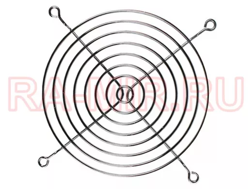 Решётка для вентилятора хромированная 120мм х 120мм (8 колец, 4 отв, метал, хром) "VNT-9830"